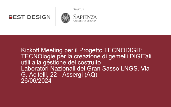 Meeting per il Progetto TECNODIGIT, 26 giugno 2024