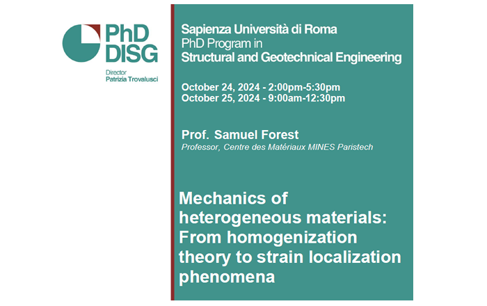 Mechanics of heterogeneous materials: From homogenization theory to strain localization phenomena